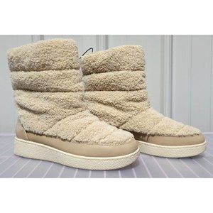 A New Day Women's Faux Fur Ultimate Comfort Bertie Taupe Winter Boots